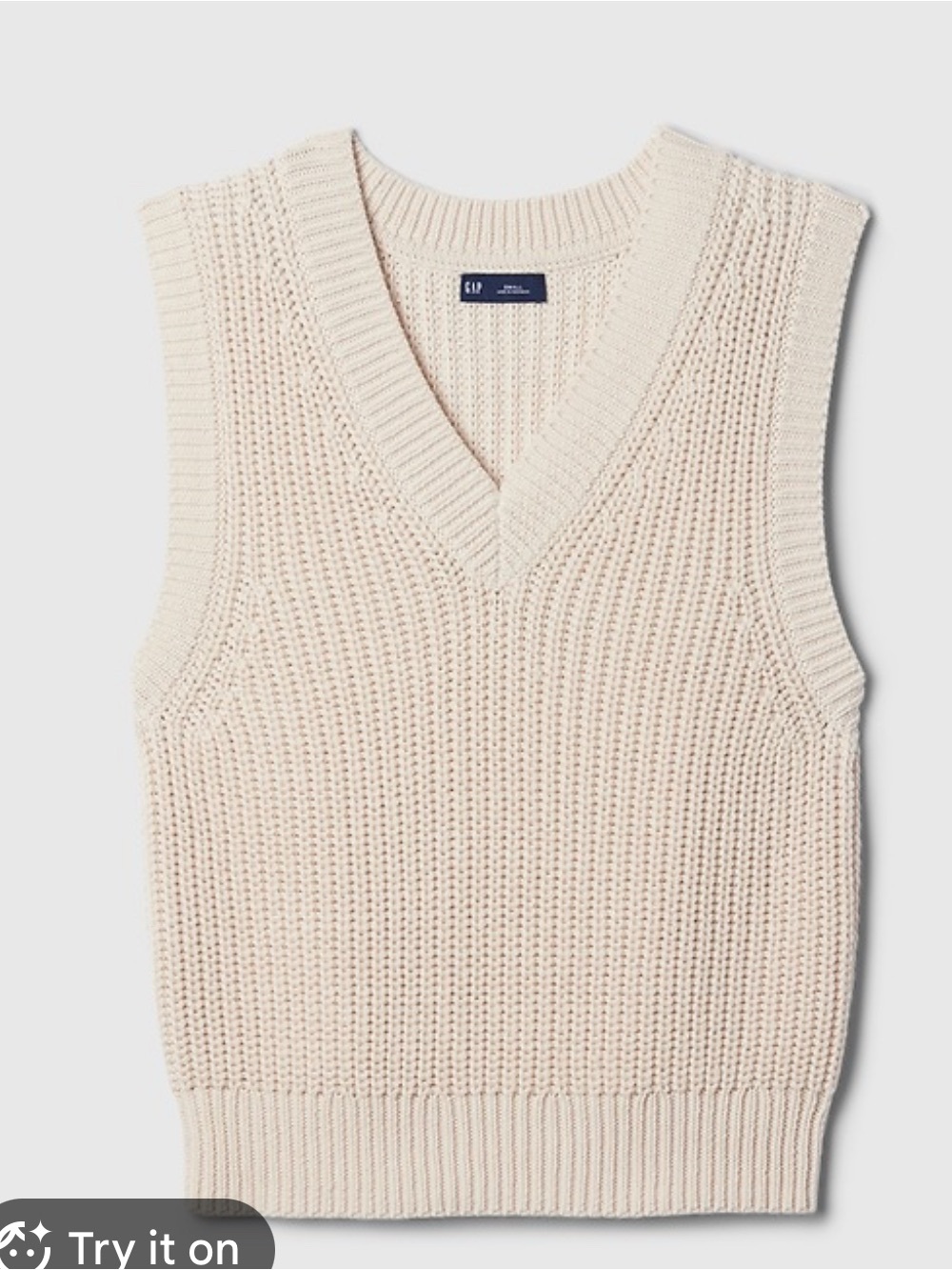 GAP women’s Cream V-Neck Sweater Vest
